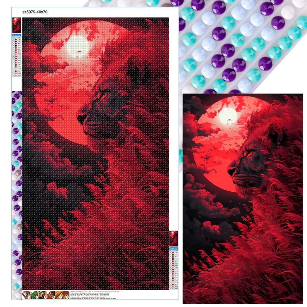 Diamond Painting - Full Round - Red lion (40*70CM)