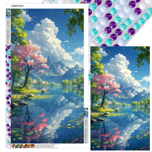 Load image into Gallery viewer, Diamond Painting - Full Round - Blue sky and woods (40*70CM)
