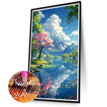 Load image into Gallery viewer, Diamond Painting - Full Round - Blue sky and woods (40*70CM)
