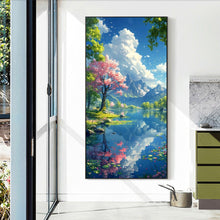 Load image into Gallery viewer, Diamond Painting - Full Round - Blue sky and woods (40*70CM)
