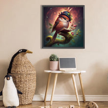 Load image into Gallery viewer, AB Diamond Painting - Full Square - Bird in hat (30*30CM)
