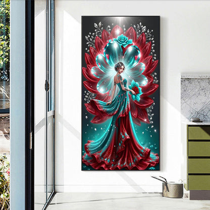 Diamond Painting - Full Round - Flower woman (40*70CM)
