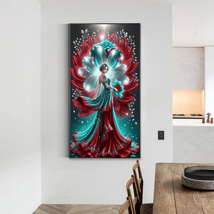 Diamond Painting - Full Round - Flower woman (40*70CM)