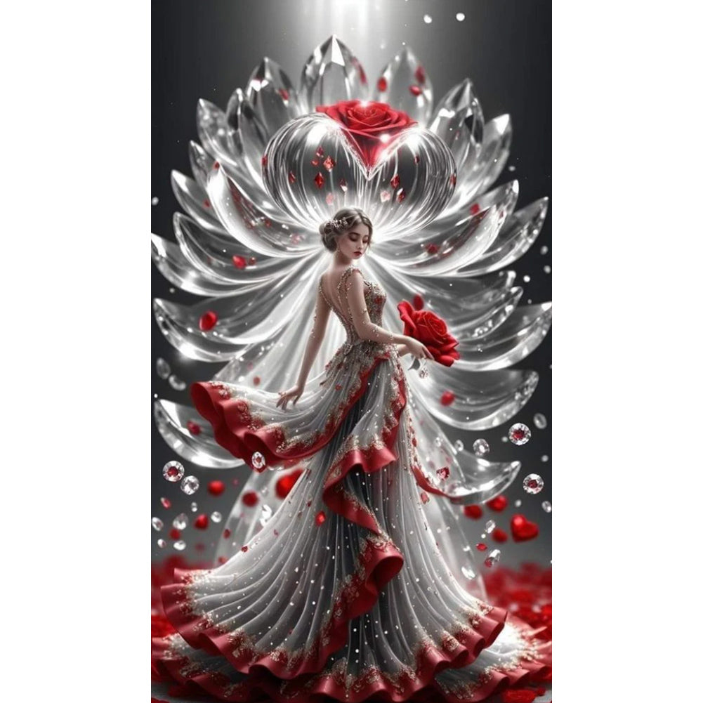 Diamond Painting - Full Round - Flower woman (40*70CM)