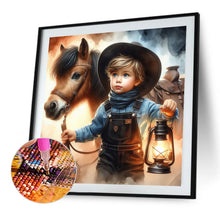 Load image into Gallery viewer, AB Diamond Painting - Full Square - Cowboy kid (40*40CM)
