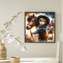 Load image into Gallery viewer, AB Diamond Painting - Full Square - Cowboy kid (40*40CM)
