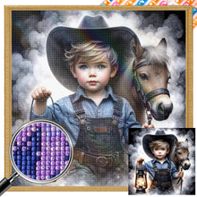 Load image into Gallery viewer, AB Diamond Painting - Full Square - Cowboy kid (40*40CM)
