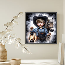 Load image into Gallery viewer, AB Diamond Painting - Full Square - Cowboy kid (40*40CM)
