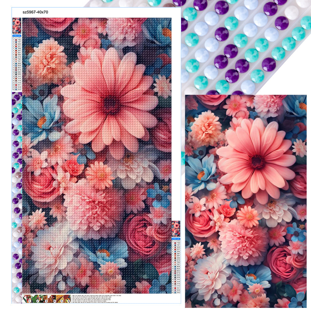 Diamond Painting - Full Round - Blooming flowers (40*70CM)