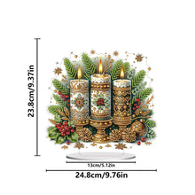 Load image into Gallery viewer, Acrylic Special Shape Christmas Candle Diamond Painting Desktop Ornaments
