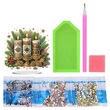 Load image into Gallery viewer, Acrylic Special Shape Christmas Candle Diamond Painting Desktop Ornaments
