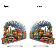 Load image into Gallery viewer, Acrylic Special Shape Christmas Train Diamond Painting Desktop Ornaments
