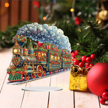 Load image into Gallery viewer, Acrylic Special Shape Christmas Train Diamond Painting Desktop Ornaments
