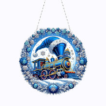 Load image into Gallery viewer, Christmas Train Diamond Painting Hanging Pendant for Garden Window Decor
