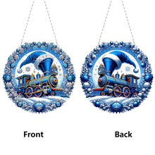 Load image into Gallery viewer, Christmas Train Diamond Painting Hanging Pendant for Garden Window Decor
