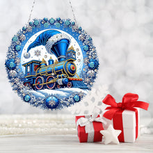 Load image into Gallery viewer, Christmas Train Diamond Painting Hanging Pendant for Garden Window Decor
