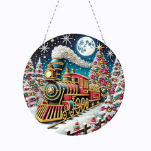 Load image into Gallery viewer, Christmas Train Diamond Painting Hanging Pendant for Garden Window Decor
