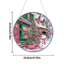 Load image into Gallery viewer, Christmas Tree Snowman Diamond Painting Hanging Pendant for Art Crafts
