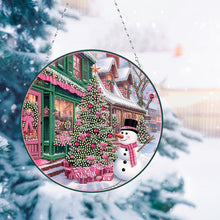 Load image into Gallery viewer, Christmas Tree Snowman Diamond Painting Hanging Pendant for Art Crafts
