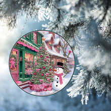 Load image into Gallery viewer, Christmas Tree Snowman Diamond Painting Hanging Pendant for Art Crafts
