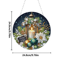 Load image into Gallery viewer, Christmas Candles Diamond Painting Hanging Pendant for Garden Window Decor
