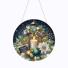 Load image into Gallery viewer, Christmas Candles Diamond Painting Hanging Pendant for Garden Window Decor
