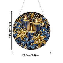 Load image into Gallery viewer, Christmas Candles Diamond Painting Hanging Pendant for Garden Window Decor
