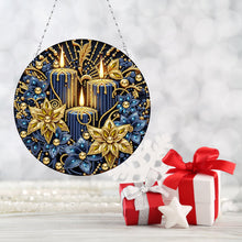 Load image into Gallery viewer, Christmas Candles Diamond Painting Hanging Pendant for Garden Window Decor

