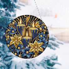 Load image into Gallery viewer, Christmas Candles Diamond Painting Hanging Pendant for Garden Window Decor
