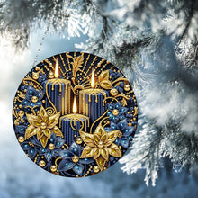Load image into Gallery viewer, Christmas Candles Diamond Painting Hanging Pendant for Garden Window Decor
