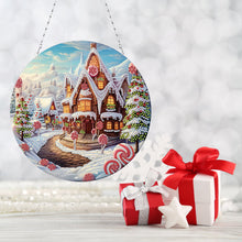 Load image into Gallery viewer, Christmas Candy House Diamond Painting Hanging Pendant for Garden Window Decor
