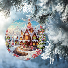 Load image into Gallery viewer, Christmas Candy House Diamond Painting Hanging Pendant for Garden Window Decor
