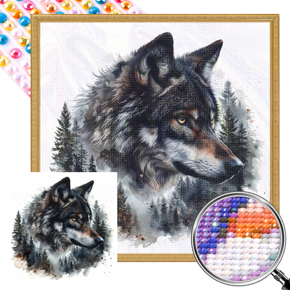 AB Diamond Painting - Full Round - Coyote (40*40CM)