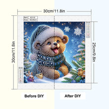 Load image into Gallery viewer, Diamond Painting - Partial Special Shaped - Christmas bear (30*30CM)
