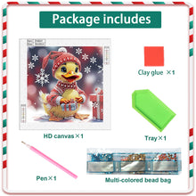 Load image into Gallery viewer, Diamond Painting - Partial Special Shaped - Christmas duck (30*30CM)
