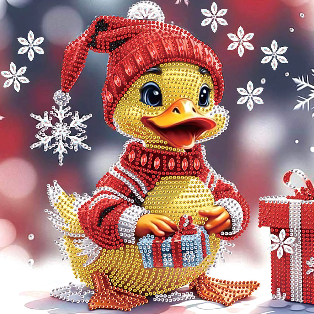 Diamond Painting - Partial Special Shaped - Christmas duck (30*30CM)