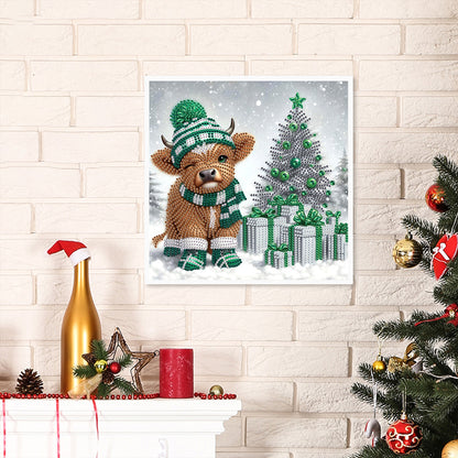 Diamond Painting - Partial Special Shaped - Christmas yak (30*30CM)
