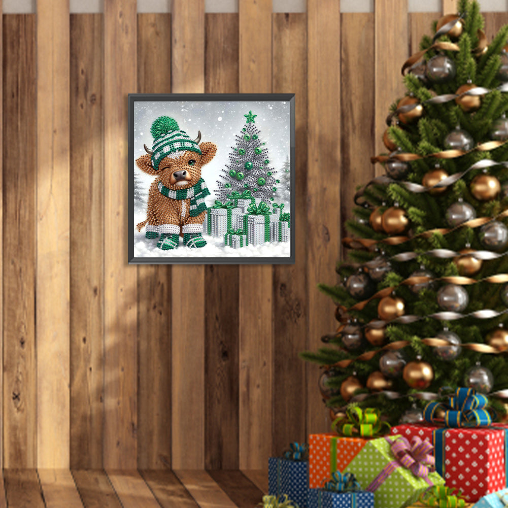 Diamond Painting - Partial Special Shaped - Christmas yak (30*30CM)