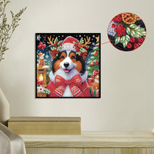 Load image into Gallery viewer, Diamond Painting - Partial Special Shaped - Christmas puppy (30*30CM)
