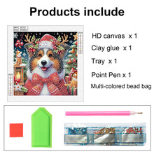 Load image into Gallery viewer, Diamond Painting - Partial Special Shaped - Christmas puppy (30*30CM)
