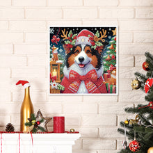 Load image into Gallery viewer, Diamond Painting - Partial Special Shaped - Christmas puppy (30*30CM)
