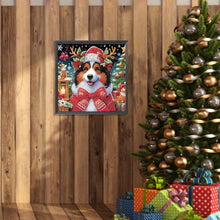 Load image into Gallery viewer, Diamond Painting - Partial Special Shaped - Christmas puppy (30*30CM)
