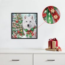 Load image into Gallery viewer, Diamond Painting - Partial Special Shaped - Christmas North Polar wolf (30*30CM)
