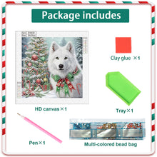 Load image into Gallery viewer, Diamond Painting - Partial Special Shaped - Christmas North Polar wolf (30*30CM)
