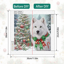 Load image into Gallery viewer, Diamond Painting - Partial Special Shaped - Christmas North Polar wolf (30*30CM)
