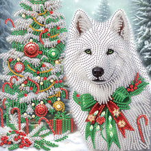 Load image into Gallery viewer, Diamond Painting - Partial Special Shaped - Christmas North Polar wolf (30*30CM)
