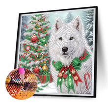 Load image into Gallery viewer, Diamond Painting - Partial Special Shaped - Christmas North Polar wolf (30*30CM)
