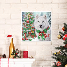 Load image into Gallery viewer, Diamond Painting - Partial Special Shaped - Christmas North Polar wolf (30*30CM)
