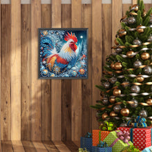 Load image into Gallery viewer, Diamond Painting - Partial Special Shaped - Christmas rooster (30*30CM)
