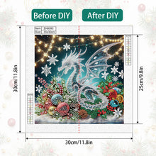 Load image into Gallery viewer, Diamond Painting - Partial Special Shaped - Christmas pterosaur (30*30CM)
